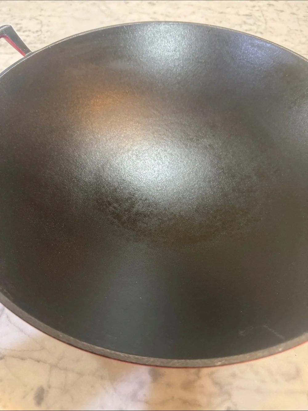 Le Creuset Red Cast Iron Wok
